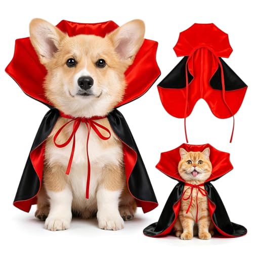 Costume Halloween Chien, Animaux Cape de Vampire, Costume Ha