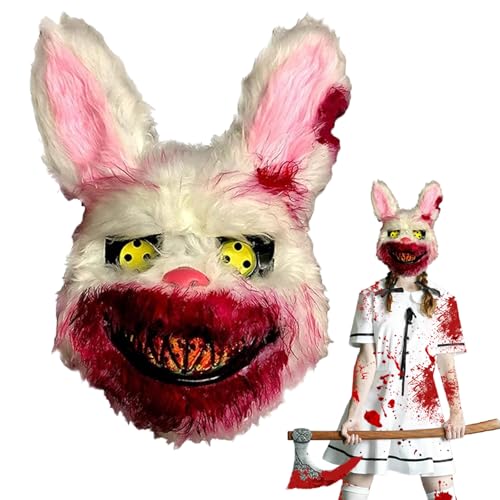 RCYHCY Masque dHorreur Sanglant Lapin pour Enfant et Adulte 