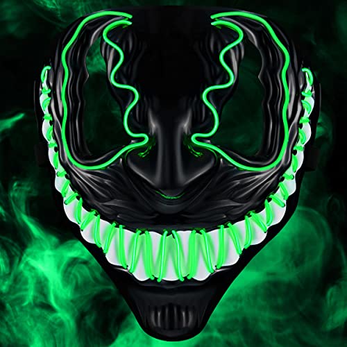 Balinco Masque Venom LED avec 3 modes déclairage - parfait p