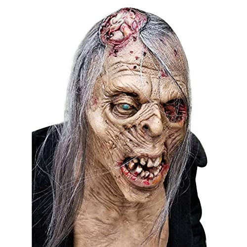 SINSEN Masque de zombie effrayant réaliste pour homme âgé dh