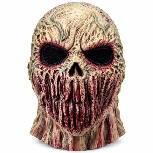 LMSAWK Masque d’Horreur Zombie Vieil Homme Halloween, Masque