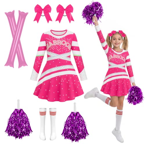 AYBUY Costume de Pompom Girl,Déguisement Pompom Enfant pour 