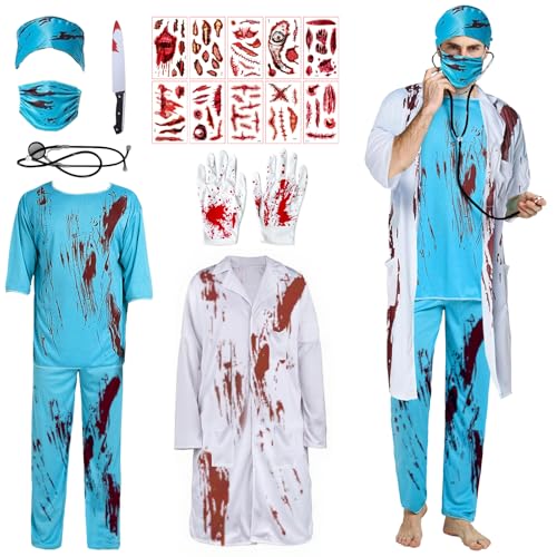 GOUYENG Deguisement Halloween Homme,Déguisement Docteur Chir