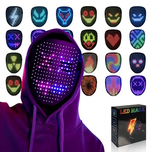 MOYACA Masque LED avec détection de geste, masque lumineux à