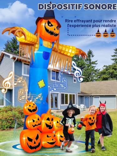 Kalolary 3,8M Halloween Gonflables Decoración Citrouille Épo