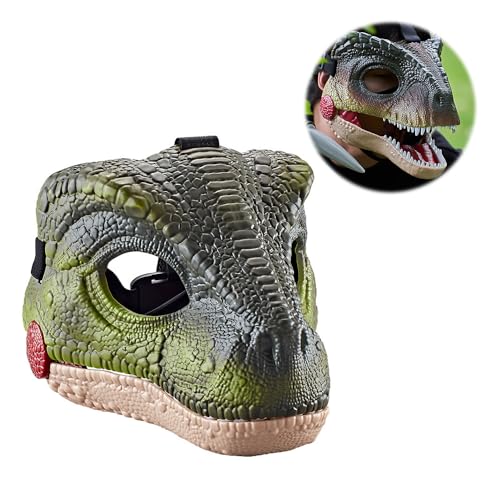 Masque dinosaure réaliste avec mâchoire mobile, masque de tê