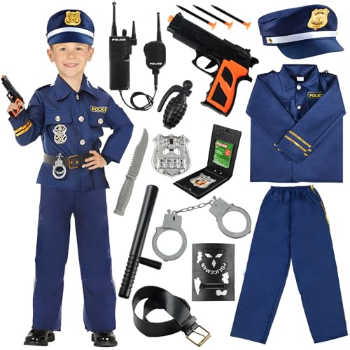 Deguisement Policier Enfant, 14PCS Costume Policier Enfant G