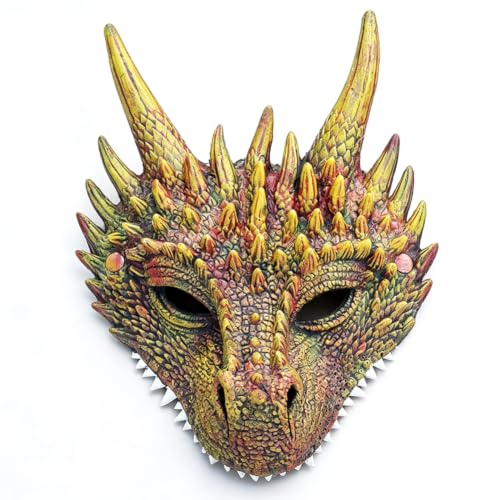 ZesGlyxyr Halloween Masque de Dragon, Réaliste Masque de Dra