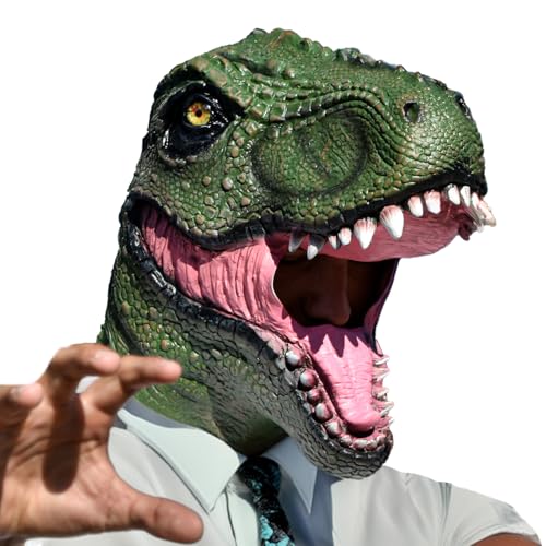 Mikamax Masque de dinosaure réaliste - Costume dHalloween - 