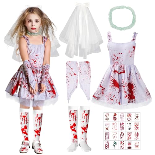Booaee Costume dHalloween pour enfants, costume de mariée zo