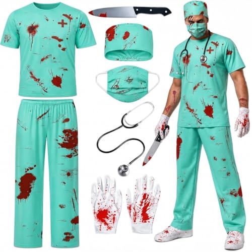Yiantai Déguisement Médecin Zombie Hommes, Costume Chirurgie