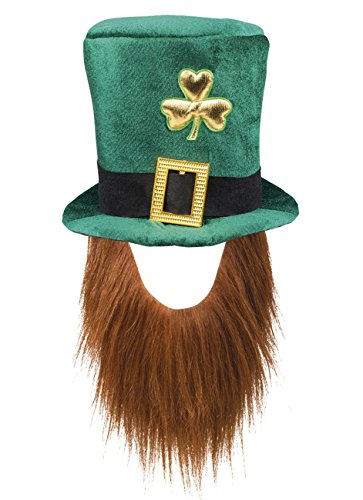 Boland - Chapeau Leprechaun avec Barbe, 59 cm | Coiffe pour 