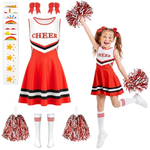 DIULI Déguisement Pompom Girl Enfant, Deguisement Pompom Cos