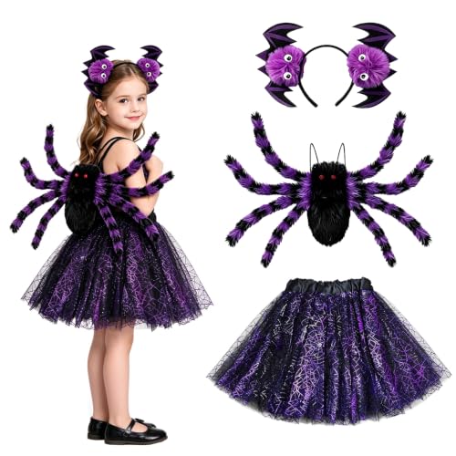 Costume Araignée Enfant, Araignée Jupe Tutu avec Araig-née B