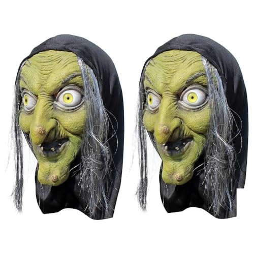 Tomatoys Masque de Vieille Sorcière, Lot de 2 - Masques Réal