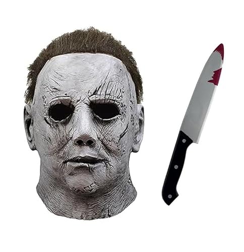 ELINA Michael Myers Masque Latex Effrayant avec Jouet Coutea