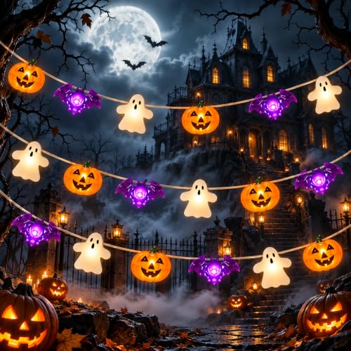MUSUNIA Guirlande lumineuse Halloween, 3 m, 20 LED, blanc ch