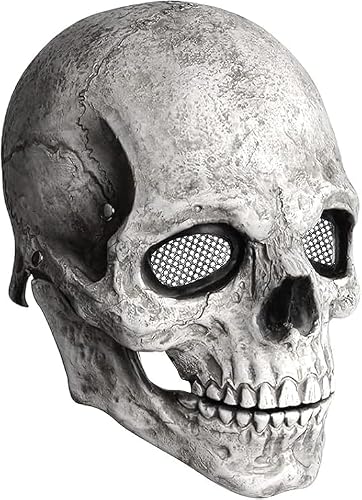 ZOSIGN Masque Crâne de Halloween avec Mâchoire Mobile, Tête 