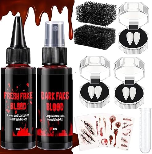 Dents de Vampire pour Adulte Enfant 3 Paires Fausse Dent Vam