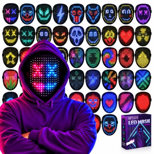MOYACA Masque LED avec détection de geste, masque lumineux à